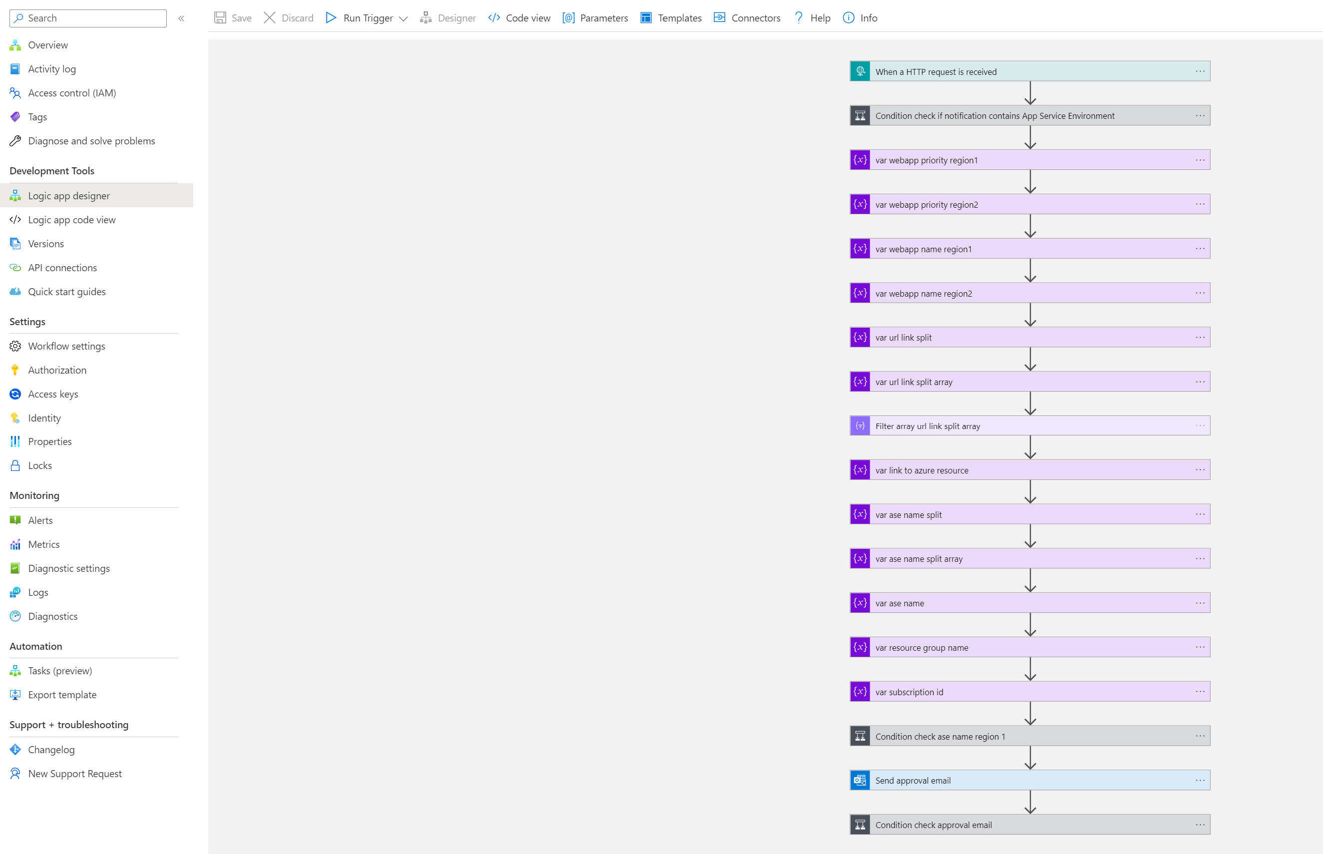 Logic App Designer